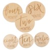 Kisangel 6 pcs Wooden Monthly Milestone Markers Double Sided Growth