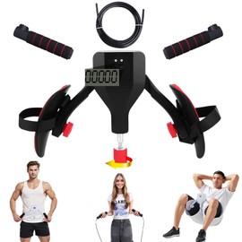 Kegel Smart Clip Trainer for Men & Women 3-in-1 Pelvic Floor Exercise Devices with Counter, 0-77lbs Adjustable Thigh Master, Workout Equipment for Glutes Arms and Core(Black)