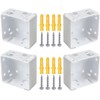 APUXON Box Mounting Bracket 4pcs for 1-1/2" Blinds White Color