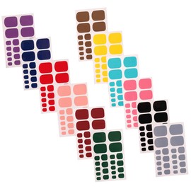 Healeved 12sheets Toe Nail Stickers Stylish Nail Decals for Home Salon Use Easy Application Vibrant Colors for Women Manicure Accessories