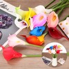 sourcing map 6Pcs Artificial Calla Lily Fake Flowers 13" White