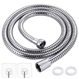 Caiery Shower Hose, 1.5 m Premium Stainless Steel Shower Hose, Flexible Shower Hose with Seals for Hand Shower, Hand Shower Head, 304 Stainless Steel