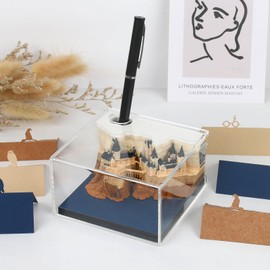 3D memo Pads Paper Art with Light, Castle Stick Notes Convenience Stickers Papers Card Craft, Original DIY Artsy Pads Post Notes Notepad