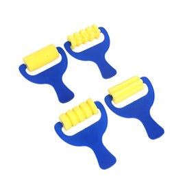 KGDUYC 4 Piece Slingshot Roller Sponge Brush, Sponge Brush Set, Painting Tool Set, Sponge Painting, Kids Painting Sponge, Stamp, Early Learning Painting Tools