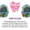 Baked with Love Dinosaur Baking Cases, 50mm Foil Lined Baking