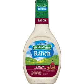 Hidden Valley Bacon Ranch Salad Dressing & Topping, Gluten Free - 16 Ounce Bottle (Package May Vary)