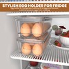Utopia Home Egg Container With Lid and Handle for Refrigerator