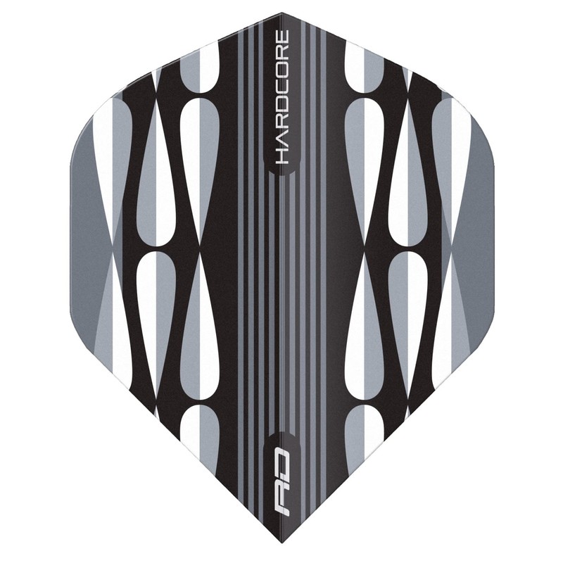 RED DRAGON Hardcore Radical White Teardrop Dart Flight - 4