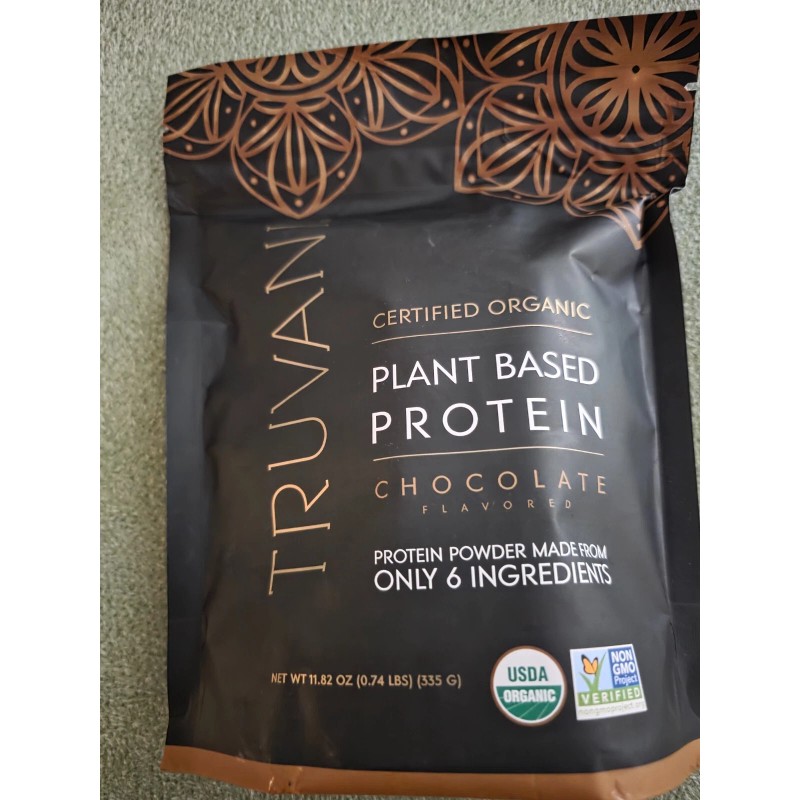 Truvani Certified Organic Plant Based Protein Chocolate 11.82 oz 11/26
