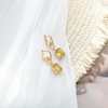 MESOVOR Gold Crystal Drop Earrings, 18K Gold Plated Hoop Earrings