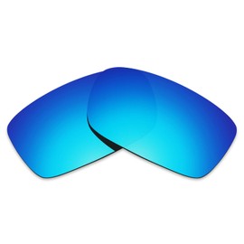 Alphax Ice Blue Mirrored Polarized Replacement Lenses for Oakley Crankcase OO9165 Sunglasses