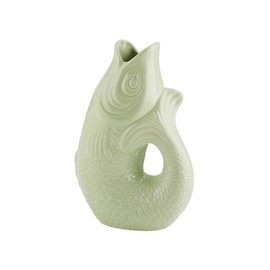 Gift Company Monsieur Carafon S 1087403043 Decorative Vase in Fish Shape Stoneware Seafoam 25 cm