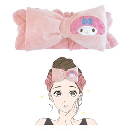 Sanrio Hair Band, Character Goods, Bathing, Hair Closure, Cute, Pool, Facial Cleaning, Bath Supplies, Ribbon, Fluffy, My Melody