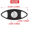 2 Pcs Pocket Cigar Cutter, OMGAI Double Stainless Steel Blade