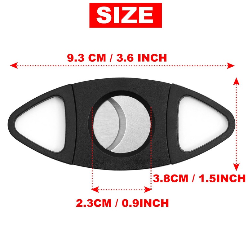 2 Pcs Pocket Cigar Cutter, OMGAI Double Stainless Steel Blade
