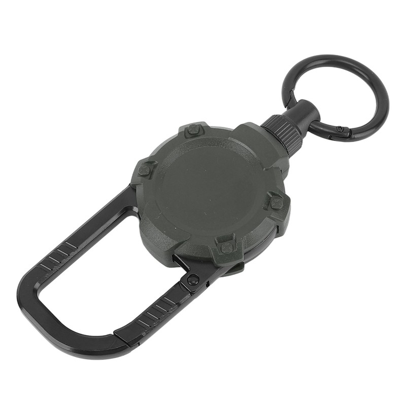 Magnetic Retractable Keychain Stainless Steel Wire Easy Pull Buckle Carabiner
