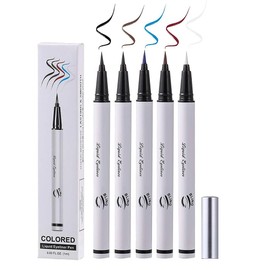 Liquid Eyeliner Pens 5 Colors Eye Liners Set for Women Smudge Proof Colored Waterline Eyeliners