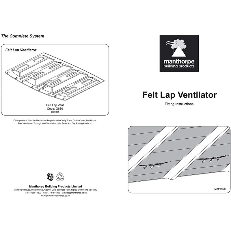 Pack 10 Roofing Felt Lap Vent Stops Loft roof Condensation