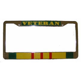 Vietnam Veteran Ribbon License Plate Frame - Veteran Owned Business