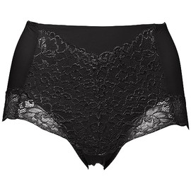 Atsugi 80890AS Women's 3D Cover Panties, Stomach Compression Shorts, Deep Back Lace, Black