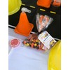 Fun Express Orange Construction Cone Plastic Cups with Straws -
