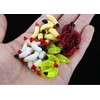 50PCS 2.4cm Maggot Grub Soft Lure Baits Worms Fishing Lures,
