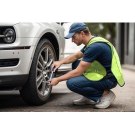 SIFE Chaleco de seguridad reflectante de alta visibilidad con tiras reflectantes de 1 pulgada, hecho de tela de malla transpirable y amarillo neón, tamaño universal, paquete de 10