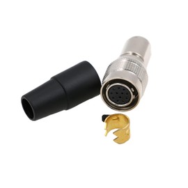 ZBLZGP Hirose HR10A 4 6 8 12 Pin Male/Female Circular Push-Pull Connector Plug for Sound Devices Zoom F8 F4 Sony Industrial Camera Power Connector (Female Plug, 12 Pin)