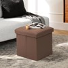 Athena Collection 15" Storage Ottoman Bench Folding Bench with 40L