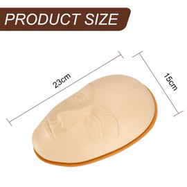 5D Silicone Practice Head with Stand – Preprinted Tattoo Skin for Eyebrow, Lip & Eyeliner Training (1base+1printed skin+2blank skin)
