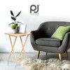 PJ Wood Rectangle Folding Portable TV Snack Serving Tray Table,