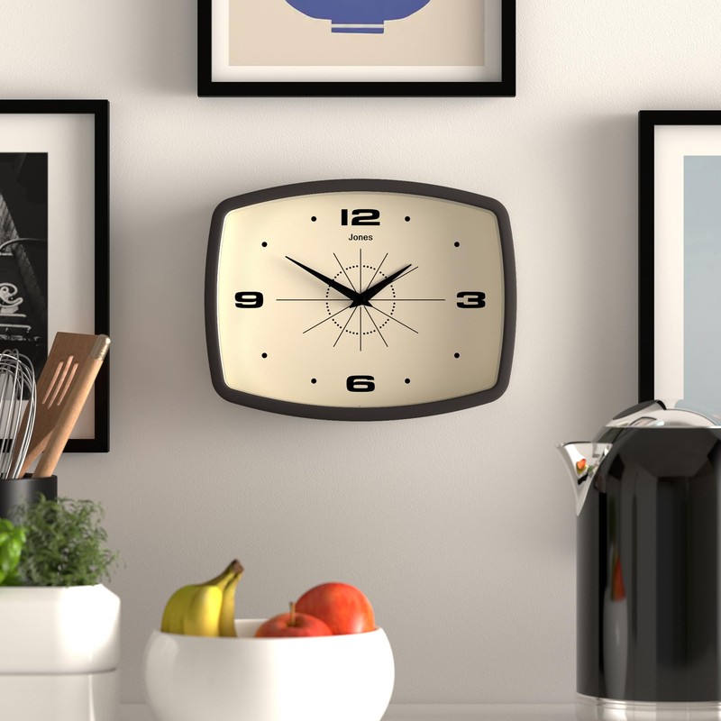 Jones Clocks® Movie wall clock | Retro rectangular clock |