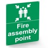 1 PCS Fire Assembly Point Sign Outdoor Aluminum Plate Signs