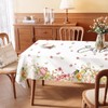 DISENB Easter Tablecloth 60 x 84 Inch, Bunny Egg Flowers