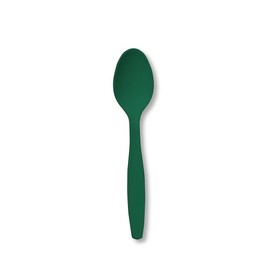 Creative Converting 11924 Hunter Green Plastic Spoons, 24 pcs