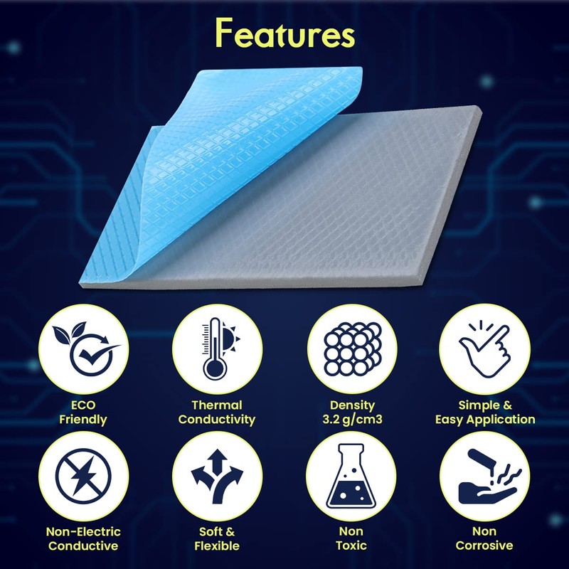 Gelid Solutions GP-Ultimate 15W- Thermal Pad 90x50x1.0mm. Excellent Heat Conduction,