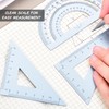 8-Piece Metal Ruler Set, Drawing Ruler Set, Ruler, Protractor, Set