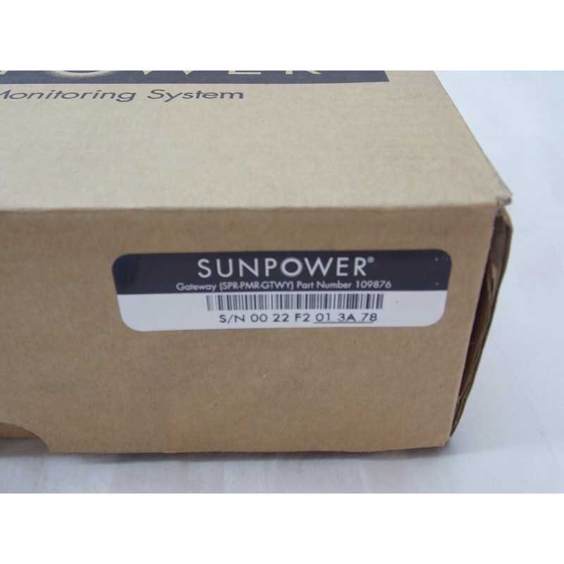 Sunpower Gateway 109876 (SPR-PMR-GTWY) Solar Energy Monitoring Unit
