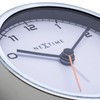 NeXtime alarm clock, "COMPANY ALARM" very silent, white / metallic,