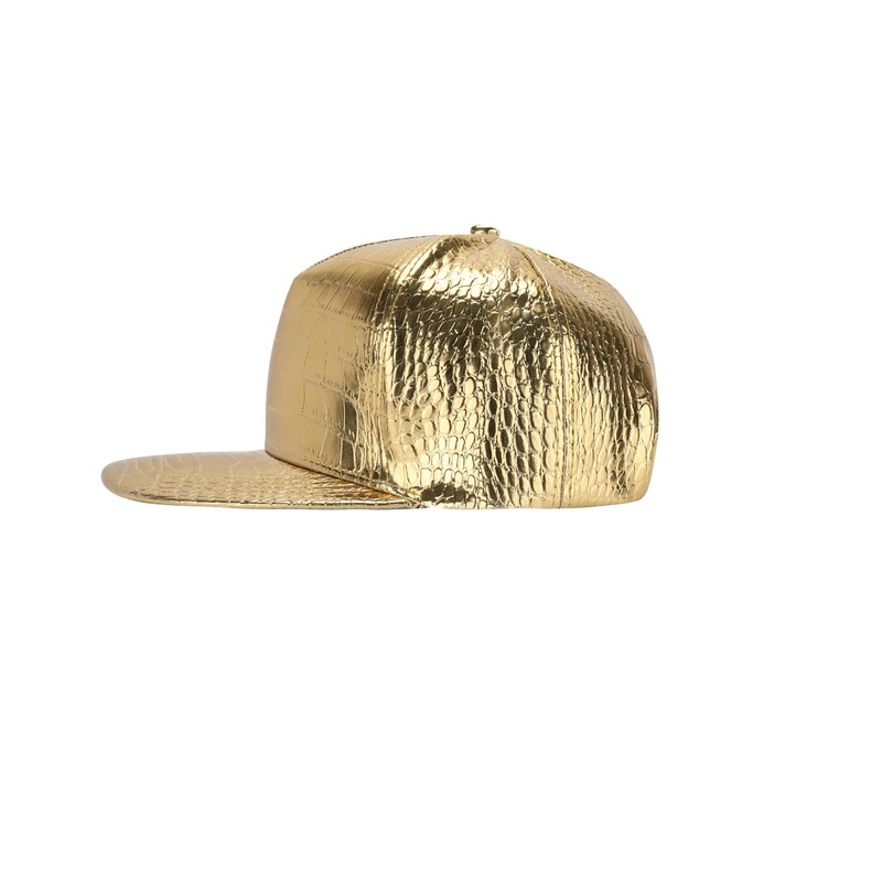 2Pack Hip Hop Gold Hat Rock Flat Brim Bill Hats