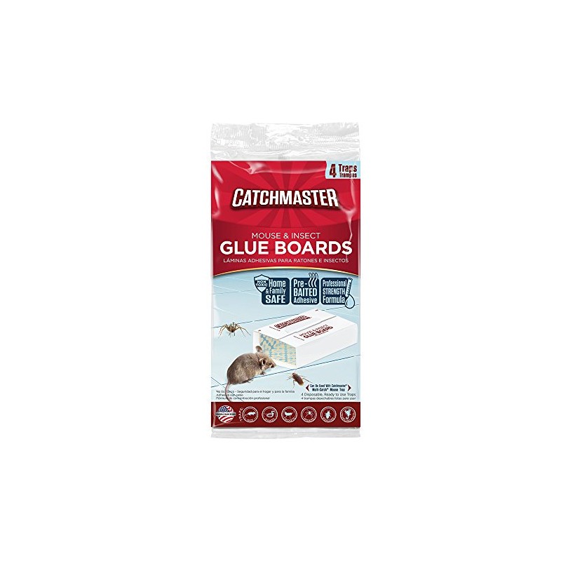 Catchmaster 1872SD Mouse Insect & Snake Glue Boards, 4 Pack