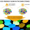 Japard Glow in The Dark Rocks Stones, Luminous Glowing Pebbles
