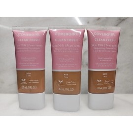 COVERGIRL Lot Of 3 -Covergirl Clean Fresh Skin Milk w Coconut Milk Aloe Extract #580 Tan.
