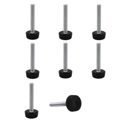 SKIR'CO Furniture Leveling Feet M6 x 40mm Adjustable Round Legs 20mm Diameter M6 Thread Leveling Foot Pack of 8