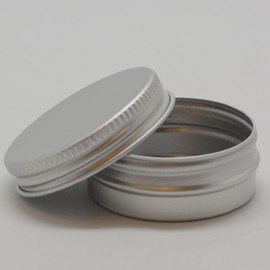 Healifty Aluminium Containers Jars with Lids Round Silver Silver Metal Small Cream Tin Empty Travel Makeup can for Cosmetic Balm Lip