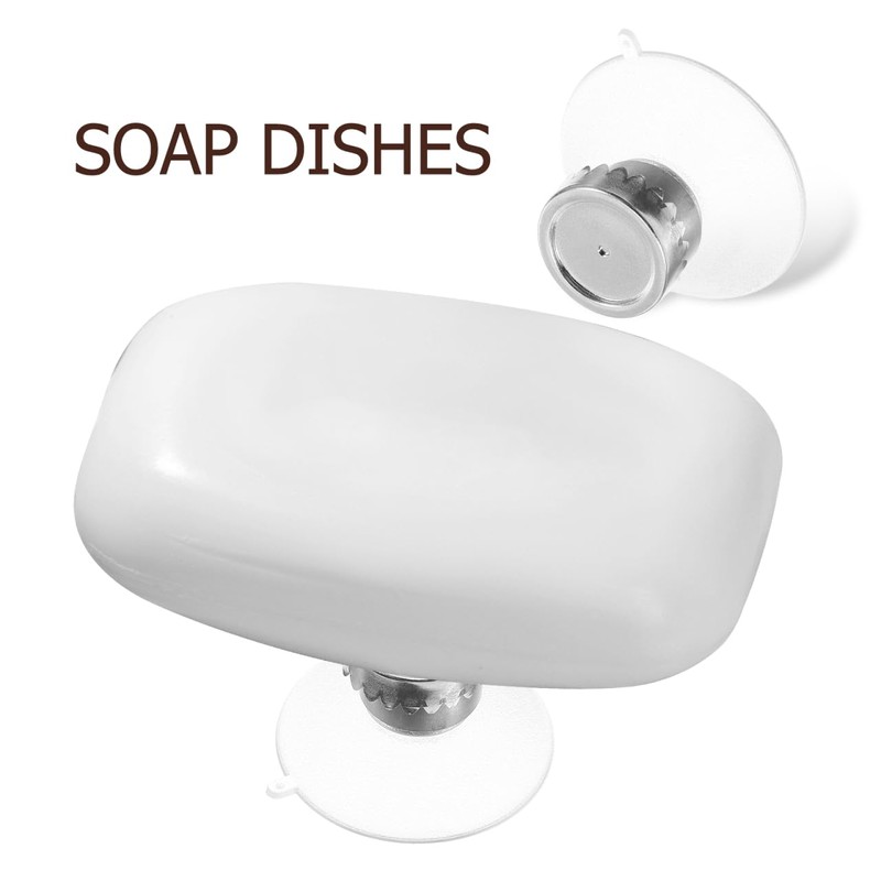 Cabilock Magnetic Soap Holder with Suction Cup 2-Pack Wall Mounted