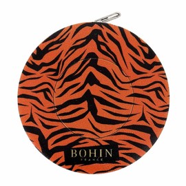 BOHIN France - BOHIN France Safari Collection ABS Housing (150cm) Tiger Print Automatic Retractable Winding Tape Measure - 1 Piece