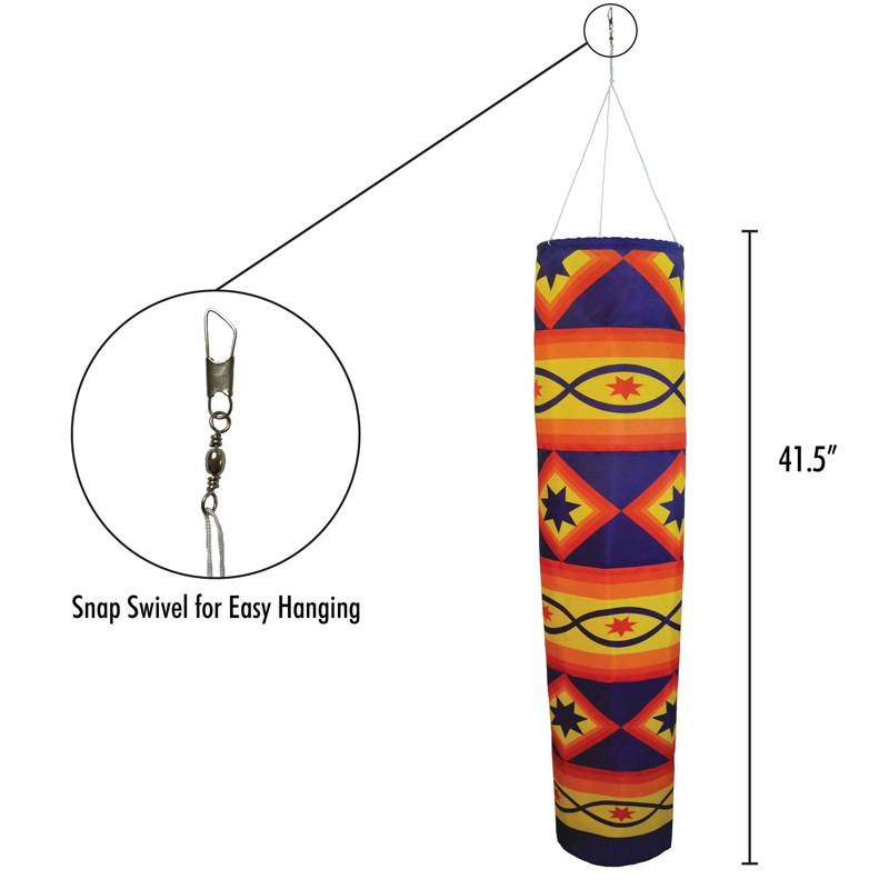 In the Breeze 5166 Sunset 41-Inch Cone Windsock-Colorful, Large Hanging