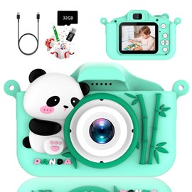 IGGDOQI Kids Camera Toys for 3-12 Years Old Boys Girls, Portable Child Digital Video Camera, Kids Selfie Camera with Outdoor Play, Christmas Birthday Gifts for Toddler Age 3 4 5 6 7 8 9 (Green)