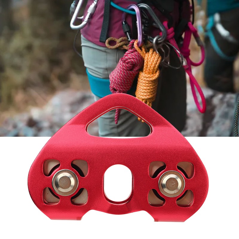 Mountaineering Climbing Double Axle Double Zip Line Trolley Steel Rope